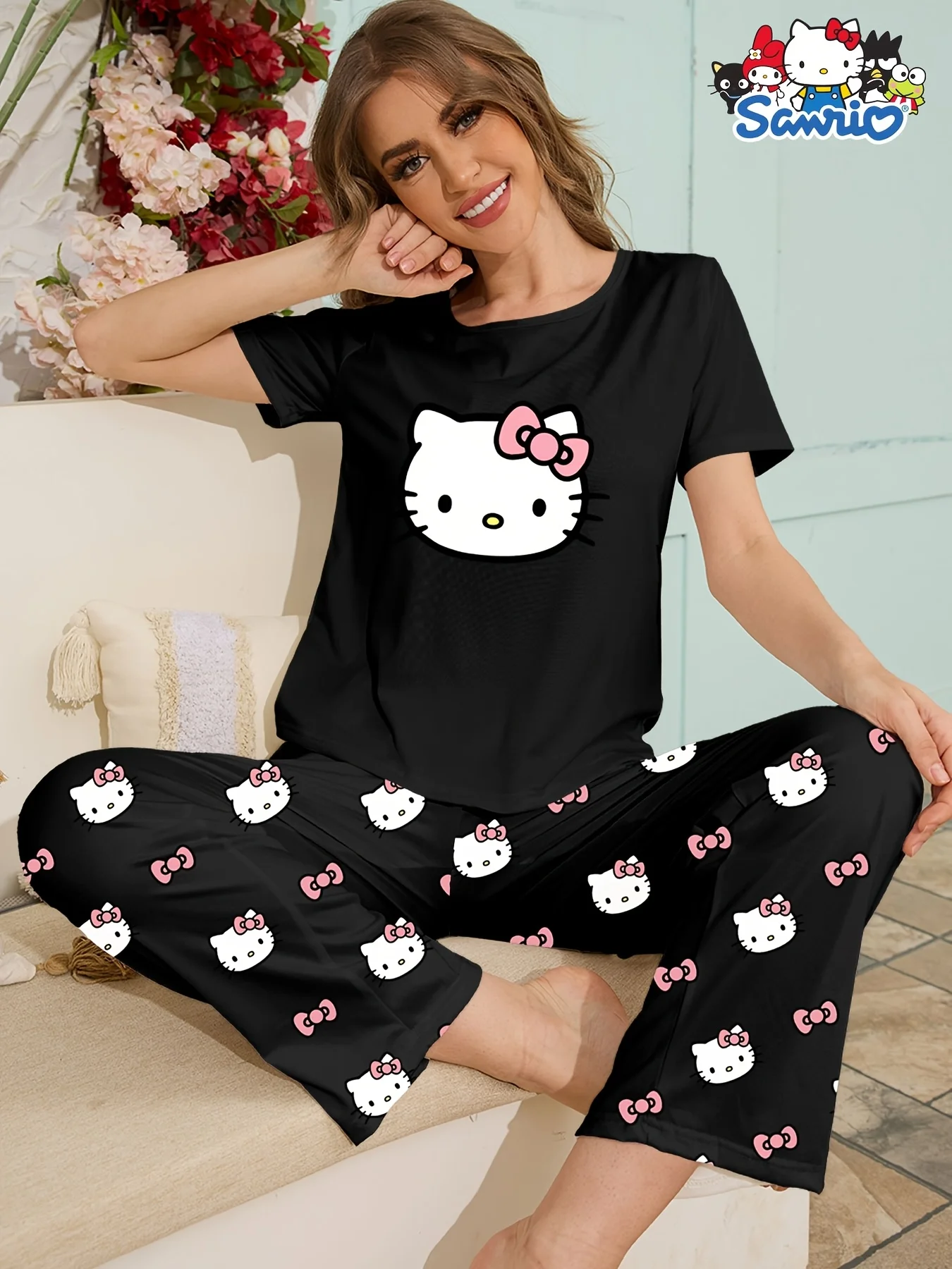 26 Sanrios Cute Pajamas Hello Kittys Girls Summer Fashion Loose Casual Comfortable Round Neck Breathable New Style Fast Delivery
26 Sanrios Cute Pajamas Hello Kittys Girls Summer Fashion Loose Casual Comfortable Round Neck Breathable New Style Fast Delivery