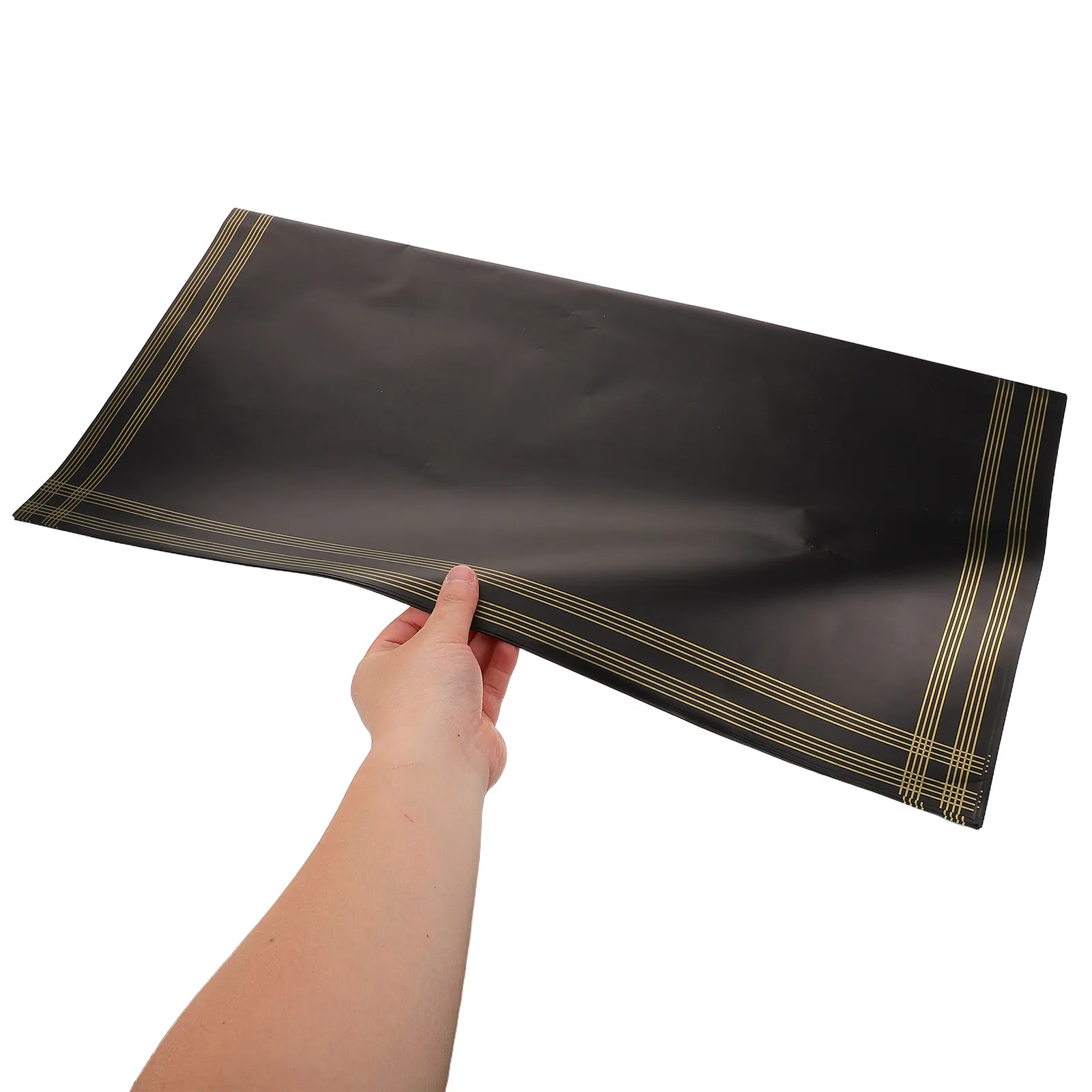 20 Sheets Floral Bouquet Wrapping Paper Waterproof Black Elegant Gold Trim Flower Packaging Sheet Weddings Birthday DIY
20 Sheets Floral Bouquet Wrapping Paper Waterproof Black Elegant Gold Trim Flower Packaging Sheet Weddings Birthday DIY