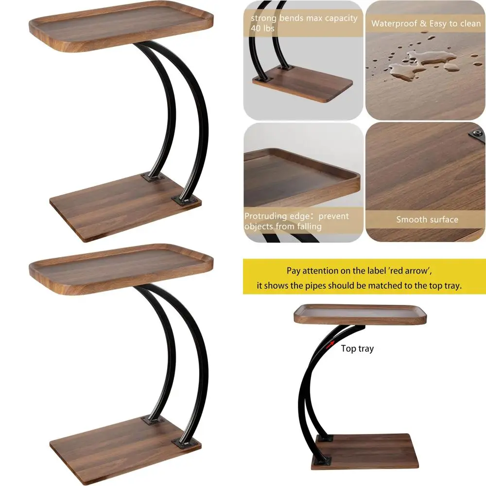 Sturdy 2-Tier Wooden TV Tray Table with Large Surface for Sofas and Couches - Easy Assembly
Sturdy 2-Tier Wooden TV Tray Table with Large Surface for Sofas and Couches - Easy Assembly