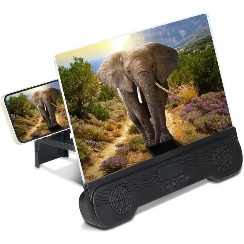 14" Cell Phone Screen Magnifier with Wireless Speaker Foldable Phone Stand with HD Screen Amplifier for Movies,Videos,Gaming
14" Cell Phone Screen Magnifier with Wireless Speaker Foldable Phone Stand with HD Screen Amplifier for Movies,Videos,Gaming
