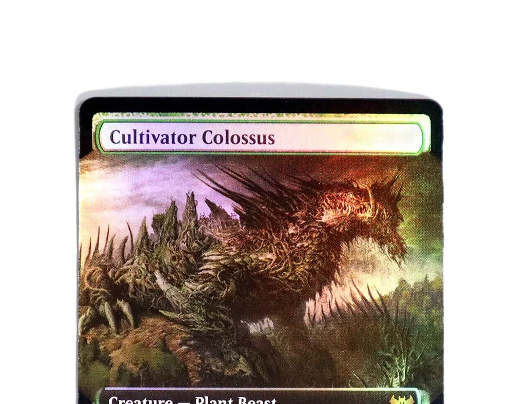 (Cultivator Colossus) Foil/Holo TCG Magical Proxy Black Top Quality Proxy Playing Cards Gathering Board Game Deck Trading Cards
(Cultivator Colossus) Foil/Holo TCG Magical Proxy Black Top Quality Proxy Playing Cards Gathering Board Game Deck Trading Cards