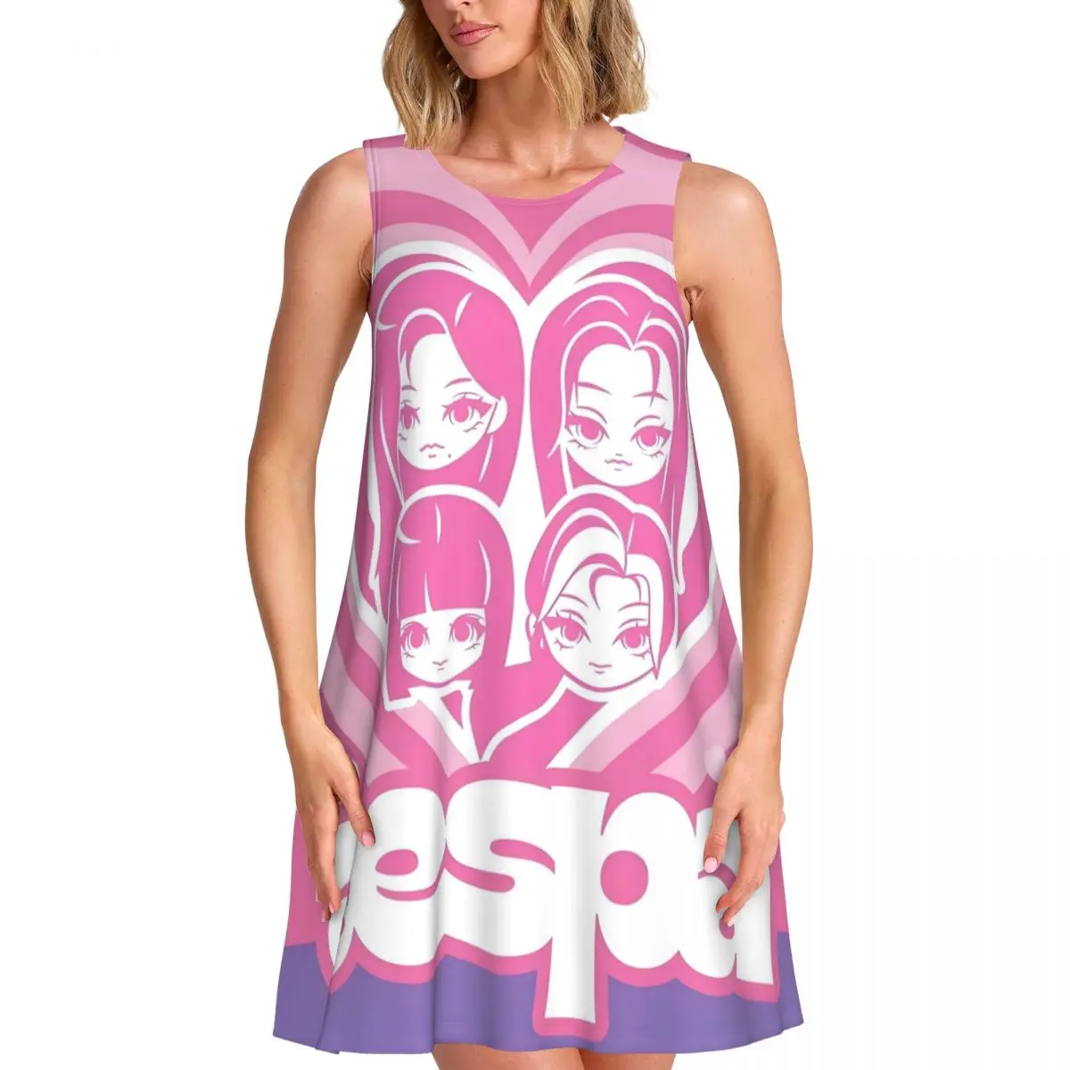 Custom A-Aespas Loose Sundress With Pocket Print Music Kpop Women's Sleeveless Dress For Beach Vacations Dress
Custom A-Aespas Loose Sundress With Pocket Print Music Kpop Women's Sleeveless Dress For Beach Vacations Dress