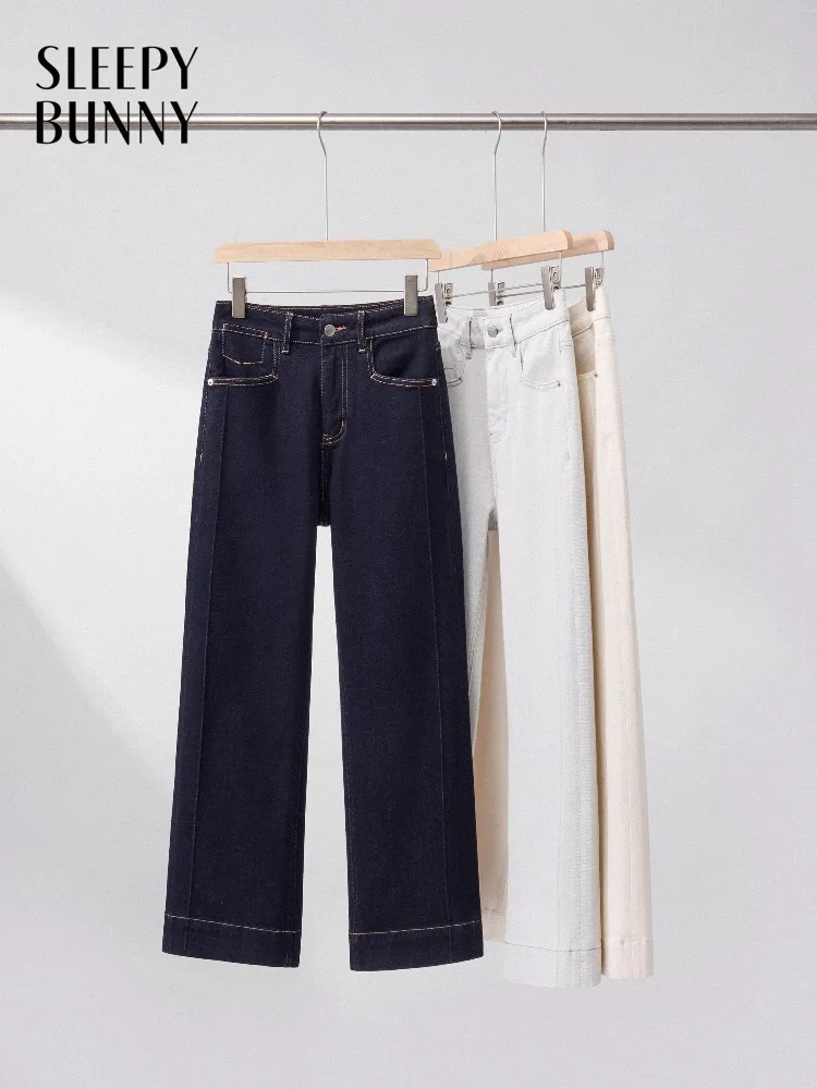 Women High Waist Straight Jeans Cropped Denim Pants Slim Fit Wide Leg Ankle Length Casual Summer Daily Outfit Lady Minimal Style
Women High Waist Straight Jeans Cropped Denim Pants Slim Fit Wide Leg Ankle Length Casual Summer Daily Outfit Lady Minimal Style