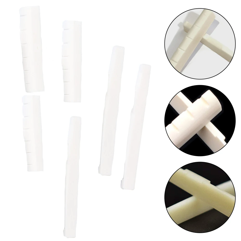 6pcs Ox Bone String Nuts Replacement Sturdy Durable Bridge Saddle Electric Accessories Tone Upgrade String Support Guitar
6pcs Ox Bone String Nuts Replacement Sturdy Durable Bridge Saddle Electric Accessories Tone Upgrade String Support Guitar