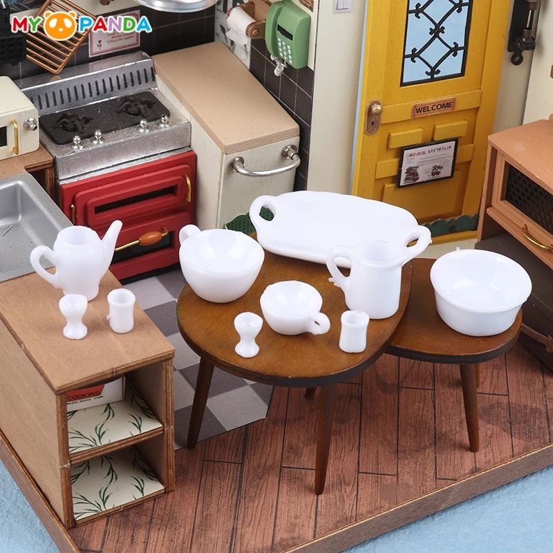 10Pcs/Set 1/12 Dollhouse Simulation Tableware Dishware Set Dollhouse Miniature Kitchen Tea Set Tray Cup Model Decor Accessories
10Pcs/Set 1/12 Dollhouse Simulation Tableware Dishware Set Dollhouse Miniature Kitchen Tea Set Tray Cup Model Decor Accessories