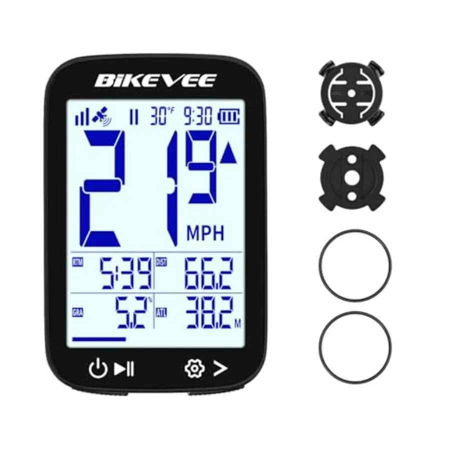 Bike Speedometer GPS Wireless Cycling Computer Auto Start/Stop, Auto Backlight, Waterproof Bicycle Odometer MPH KM/H, 2.4" LCD
Bike Speedometer GPS Wireless Cycling Computer Auto Start/Stop, Auto Backlight, Waterproof Bicycle Odometer MPH KM/H, 2.4" LCD