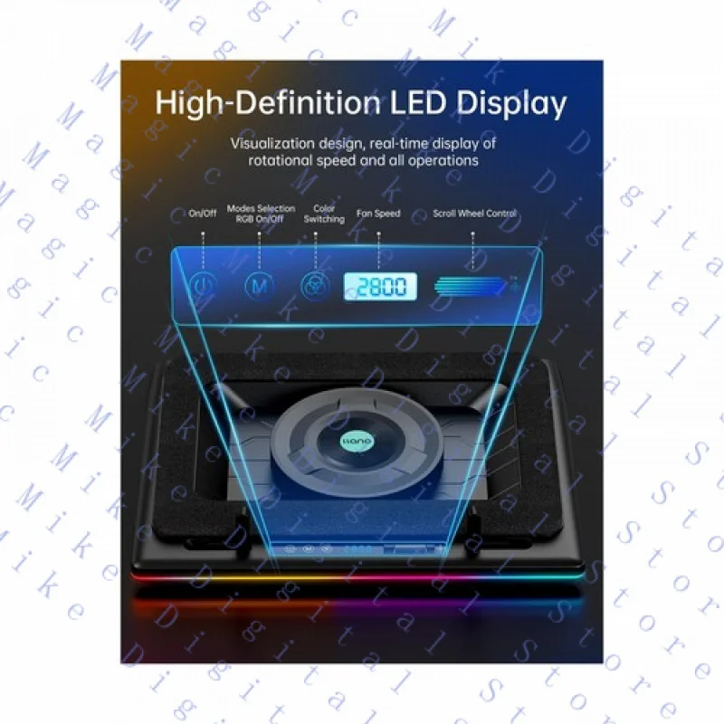 H FOR llano RGB Laptop Cooling Pad with Powerful Turbofan Gaming Laptop Cooler Rad
H FOR llano RGB Laptop Cooling Pad with Powerful Turbofan Gaming Laptop Cooler Rad