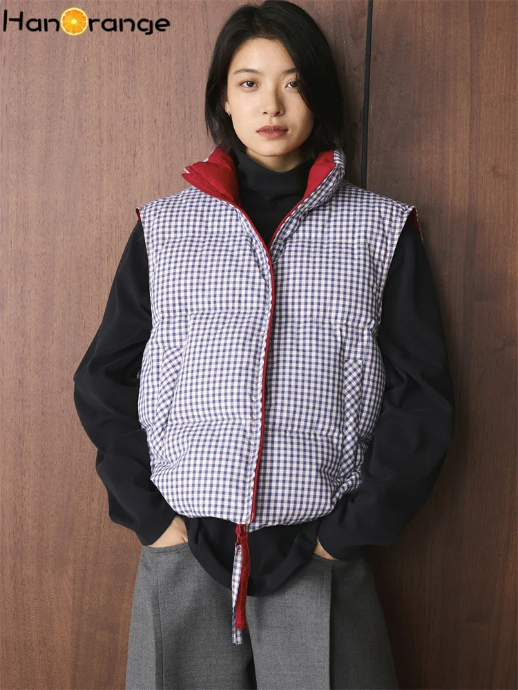 HanOrange 2025 Winter Retro Fashion Plaid Double Zipper Down Vest Women Warm Sleeveless Parkas Blue White Red/Red Green
HanOrange 2025 Winter Retro Fashion Plaid Double Zipper Down Vest Women Warm Sleeveless Parkas Blue White Red/Red Green