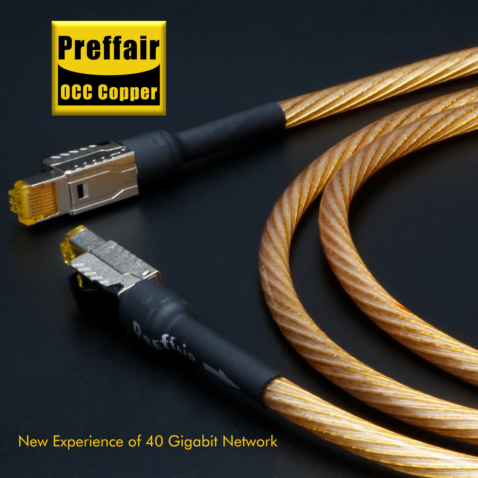 Preffair X417G 1 Pcs Gold HiFi Ethernet Cable Cat8 OFC Gold Plated Supreme Reference for Amplifier
Preffair X417G 1 Pcs Gold HiFi Ethernet Cable Cat8 OFC Gold Plated Supreme Reference for Amplifier