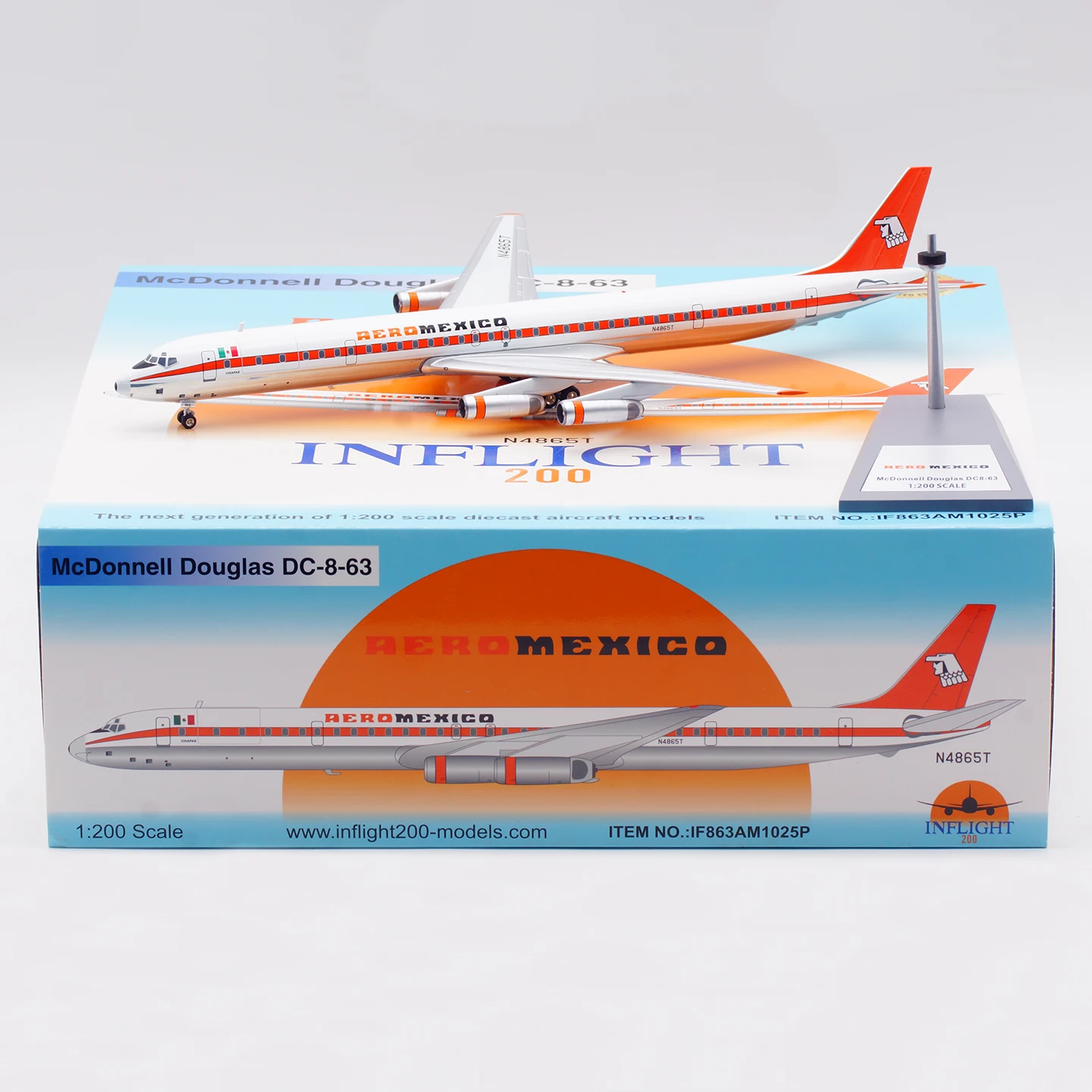 IF863AM1025P Коллекционный самолет из сплава в подарок, INFLIGHT 1:200 AeroMexico McDonnell Douglas DC-8-63CF, литая под давлением модель самолета N4865T
IF863AM1025P Коллекционный самолет из сплава в подарок, INFLIGHT 1:200 AeroMexico McDonnell Douglas DC-8-63CF, литая под давлением модель самолета N4865T