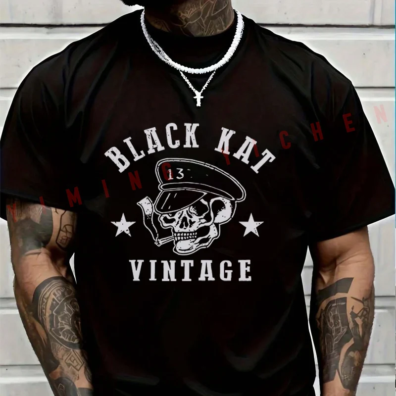 Nice Moto Skull Black Kat T-shirt Moto Male Brand Tee Men Summer T Shirts Casual High Quelity O-neck Tops
Nice Moto Skull Black Kat T-shirt Moto Male Brand Tee Men Summer T Shirts Casual High Quelity O-neck Tops