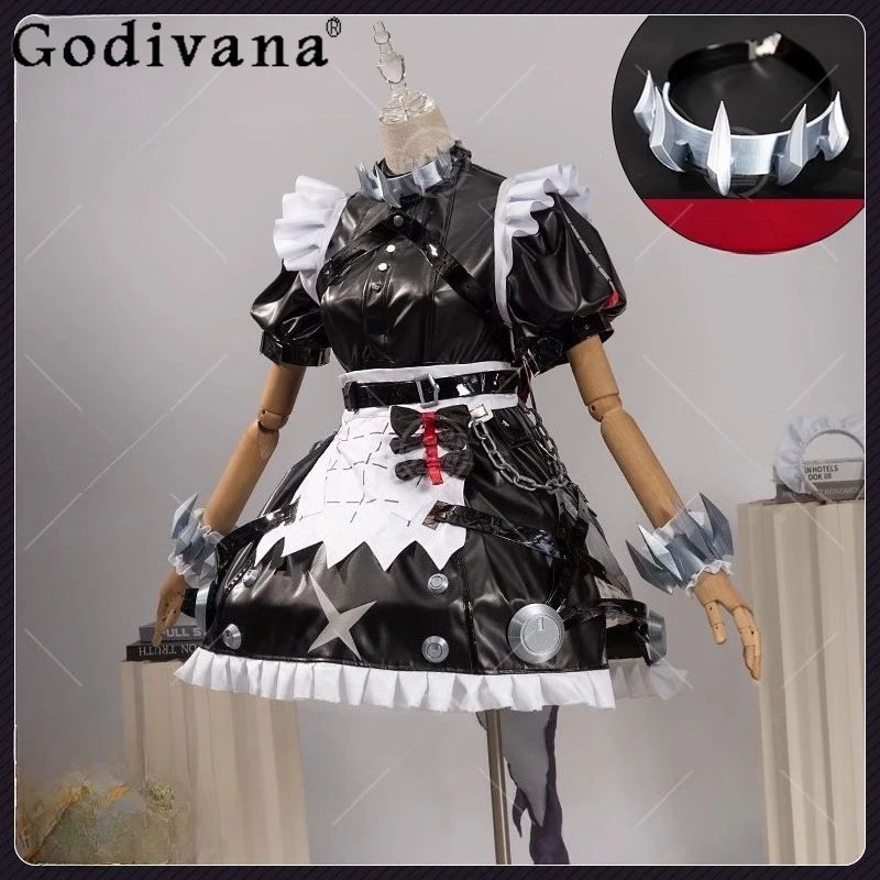Women Headwear Outfits Short Sleeve Black White Halloween Suits Female Maid Cosplay Anime Dress Set with Tail
Women Headwear Outfits Short Sleeve Black White Halloween Suits Female Maid Cosplay Anime Dress Set with Tail