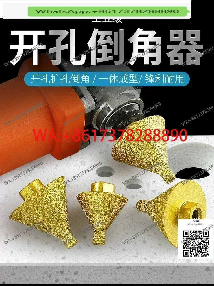 Diamond hole chamfering machine conical grinding head ceramic tile marble drilling hole expansion angle grinder drill bit
Diamond hole chamfering machine conical grinding head ceramic tile marble drilling hole expansion angle grinder drill bit