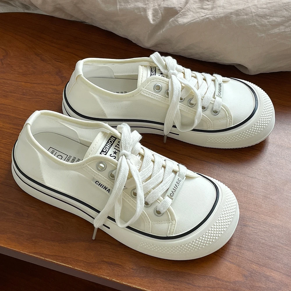 2026 New Women's Chunky Canvas Sneakers, Round Toe Low-Top Shoes, Comfortable Lace-Up Footwear for All-Day Wear
2026 New Women's Chunky Canvas Sneakers, Round Toe Low-Top Shoes, Comfortable Lace-Up Footwear for All-Day Wear
