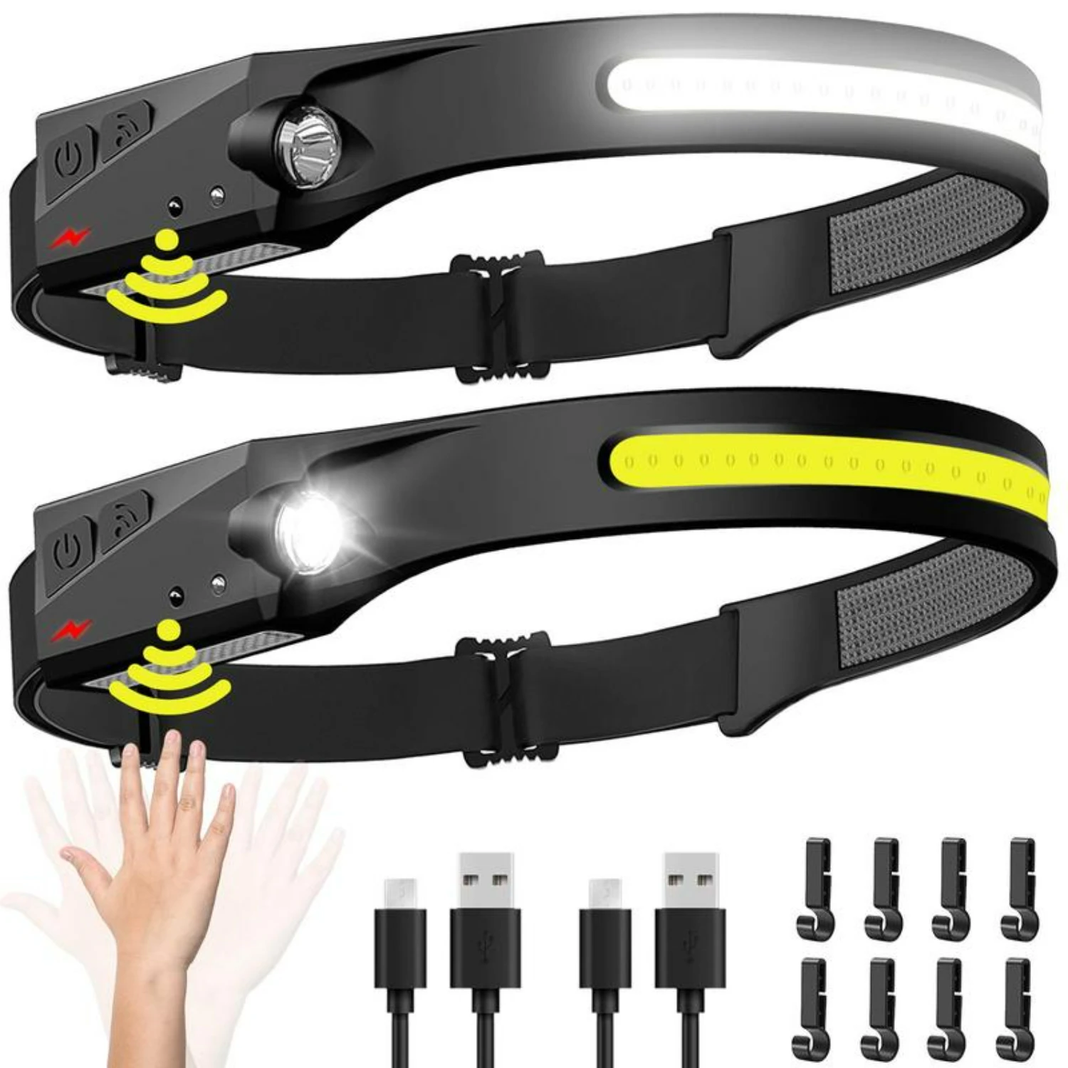 Waterproof Rechargeable LED Headlamp for Spring Outdoor Activities - Durable Portable 230° Headlight with Motion Sensor - High-
Waterproof Rechargeable LED Headlamp for Spring Outdoor Activities - Durable Portable 230° Headlight with Motion Sensor - High-