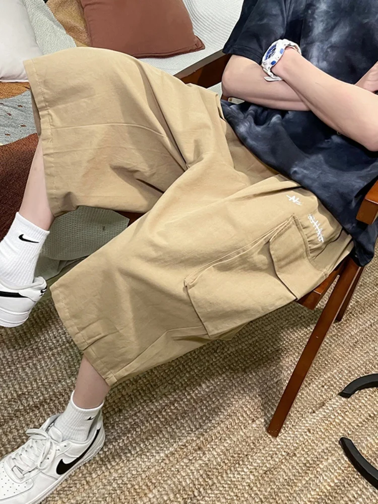 Summer Workwear Loose Fit American High Street Casual Pants Knee-Length orts Youth Cotton Straight Leg Regular Fit
Summer Workwear Loose Fit American High Street Casual Pants Knee-Length orts Youth Cotton Straight Leg Regular Fit