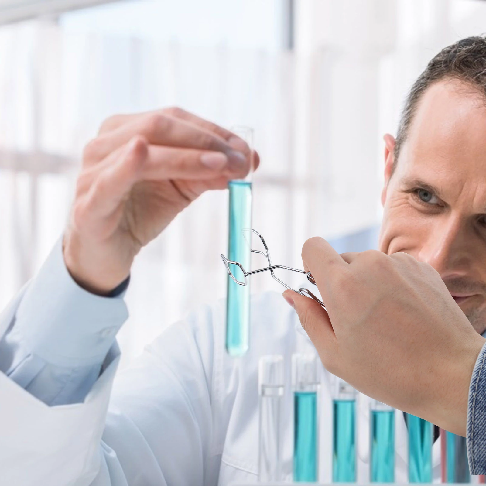 Silver Test Tube Clamp Heavy Duty Spring Loaded Clip for Lab Flask Holder High Temperature Resistant School Science
Silver Test Tube Clamp Heavy Duty Spring Loaded Clip for Lab Flask Holder High Temperature Resistant School Science