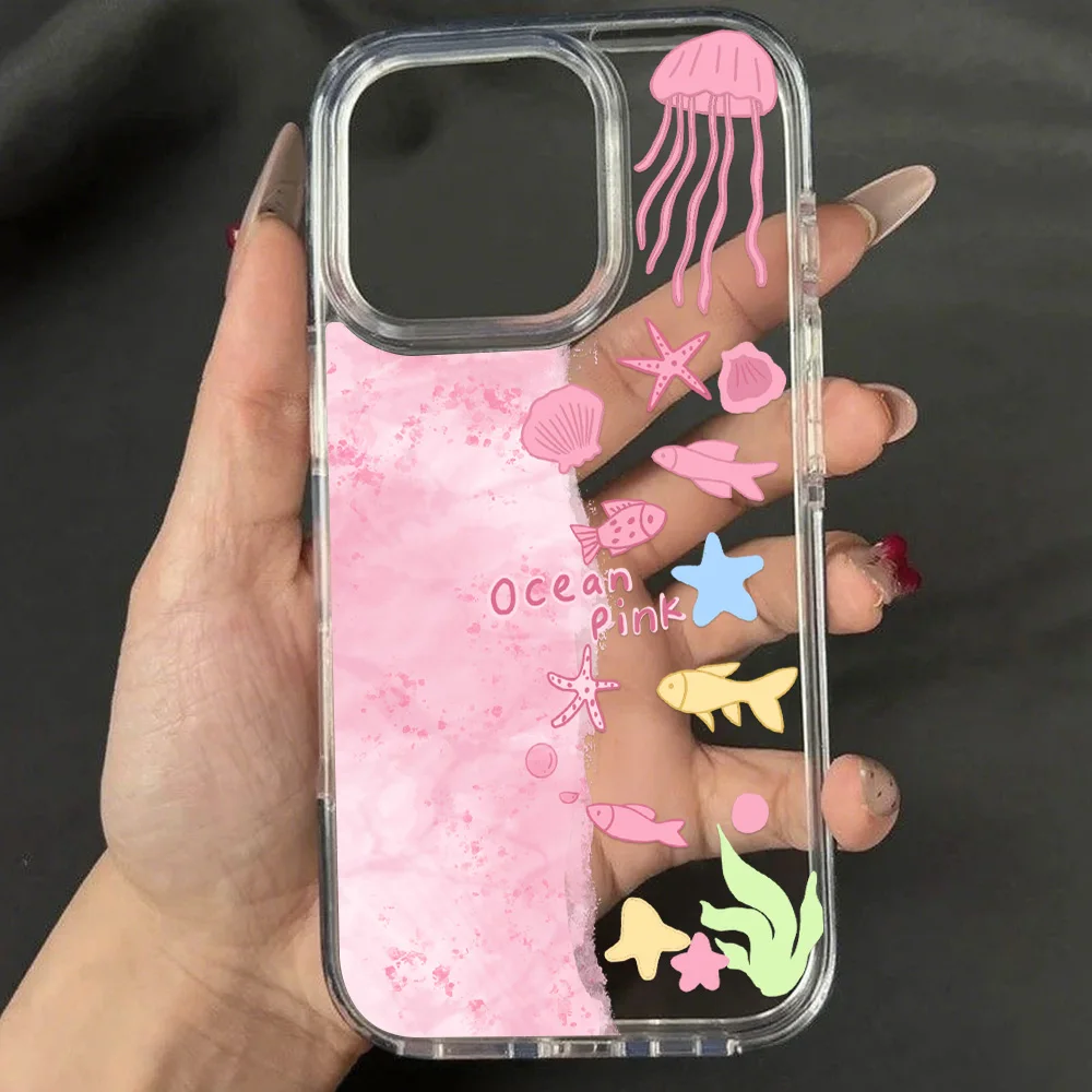 Pink Ocean Animals Phone Case For iPhone 14 Case iPhone 15 13 11 12 16 Pro Max Acrylic Shockproof Soft TPU Silicone Clear Cover
Pink Ocean Animals Phone Case For iPhone 14 Case iPhone 15 13 11 12 16 Pro Max Acrylic Shockproof Soft TPU Silicone Clear Cover
