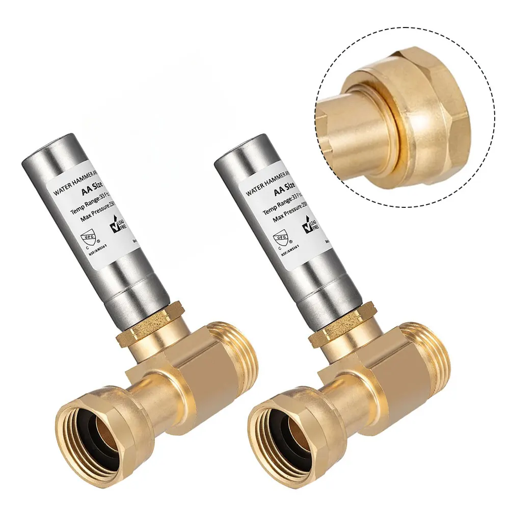 2 Pack Stainless Steel Straight-Through Water Hammer Eliminator 3/4" NH000 Washing Machine Water Hammer Eliminators
2 Pack Stainless Steel Straight-Through Water Hammer Eliminator 3/4" NH000 Washing Machine Water Hammer Eliminators