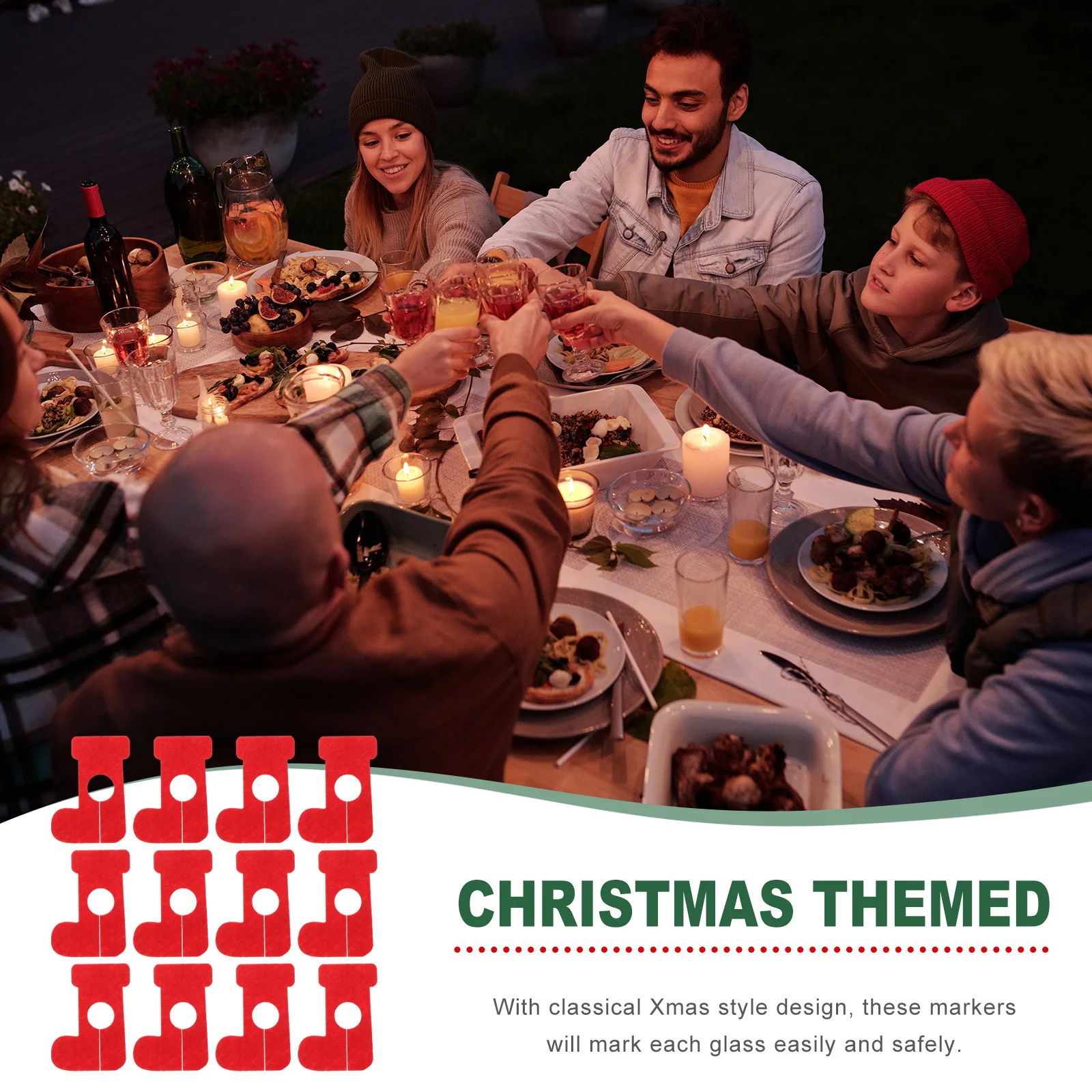 12Pcs Felt Wine Glass Charms Christmas Drink Markers Glass Cup Identifiers for Home Party Western Restaurant Decoration Use
12Pcs Felt Wine Glass Charms Christmas Drink Markers Glass Cup Identifiers for Home Party Western Restaurant Decoration Use