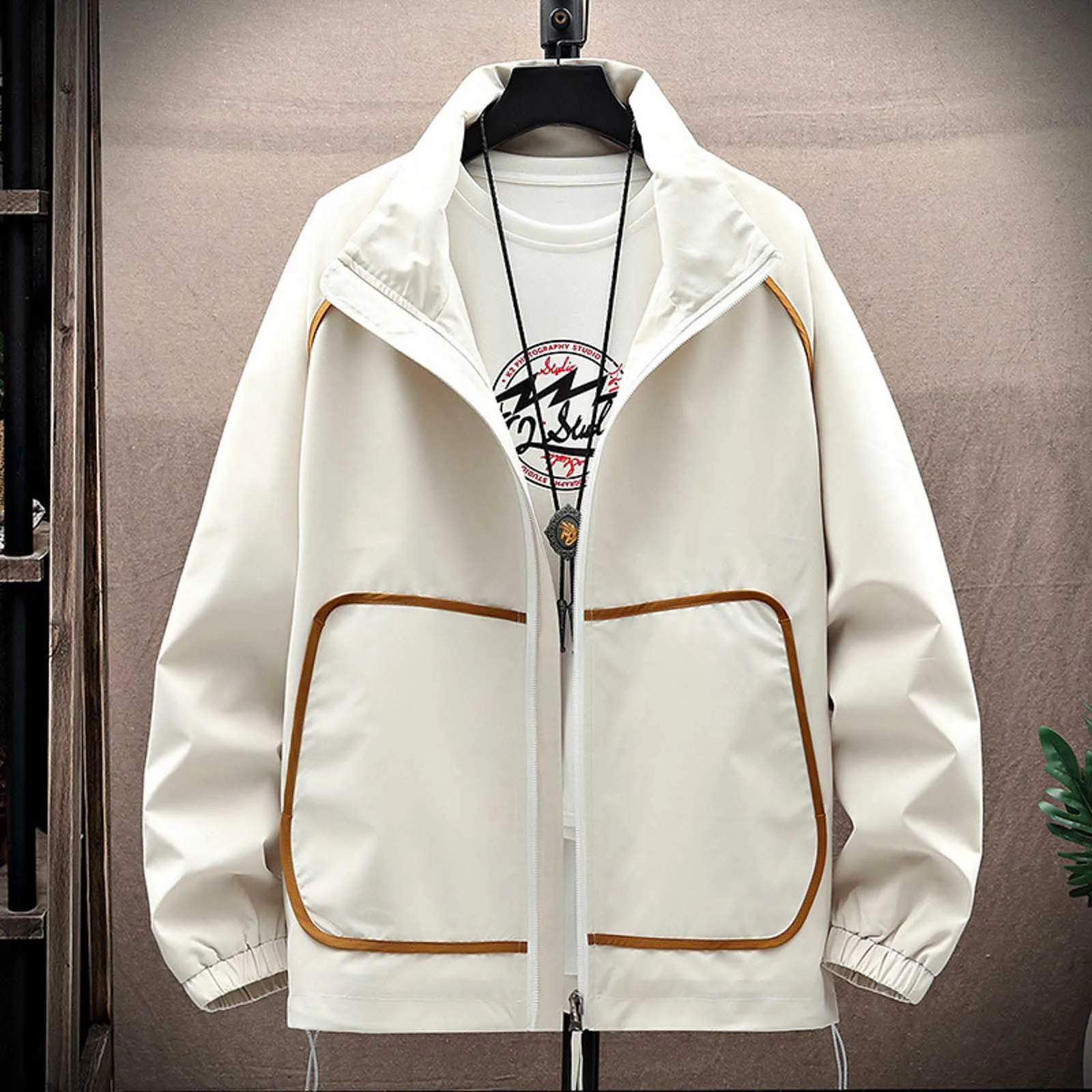 Fall New Men's Stand Up Collar Cardigan Fashion Casual Jacket Coat Summer Denim Jacket Men Weather Proof Coat
Fall New Men's Stand Up Collar Cardigan Fashion Casual Jacket Coat Summer Denim Jacket Men Weather Proof Coat