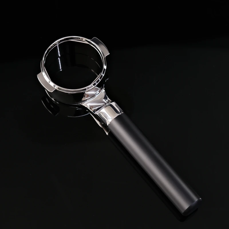 Black Bottomless Coffee Portafilter a Handle That Can Lie Flat New Design
Black Bottomless Coffee Portafilter a Handle That Can Lie Flat New Design