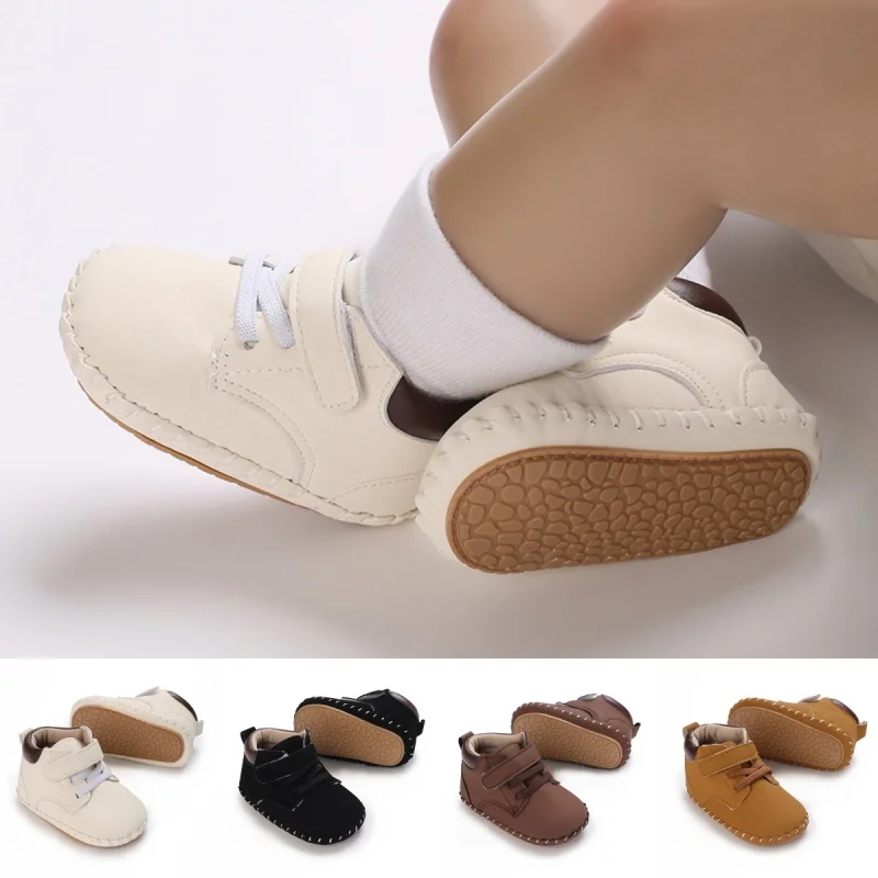 Новые туфли среднего размера, кожаная обувь в стиле ретро для мальчиков и девочек, разноцветная резиновая подошва для малышей, противоскользящие мокасины для первых ходунков для новорожденных
Новые туфли среднего размера, кожаная обувь в стиле ретро для мальчиков и девочек, разноцветная резиновая подошва для малышей, противоскользящие мокасины для первых ходунков для новорожденных