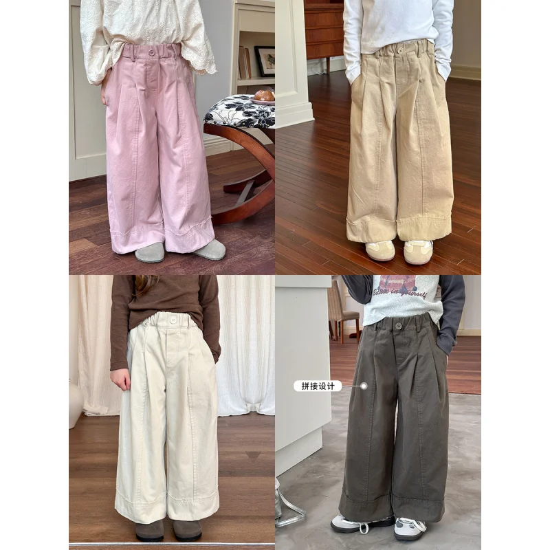 2024Autumn Fashionable Children's Pants Medium and Large Little Boy Little Girl Baby Stitching Straight Casual Pants
2024Autumn Fashionable Children's Pants Medium and Large Little Boy Little Girl Baby Stitching Straight Casual Pants