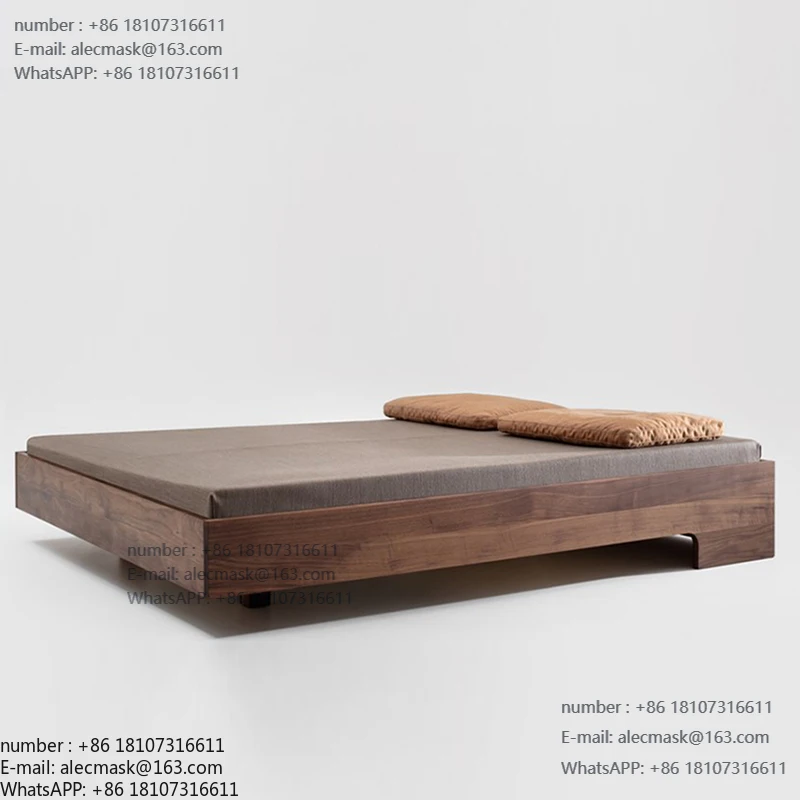 Solid wood hammock Oak walnut Low bed frame No headboard
Solid wood hammock Oak walnut Low bed frame No headboard