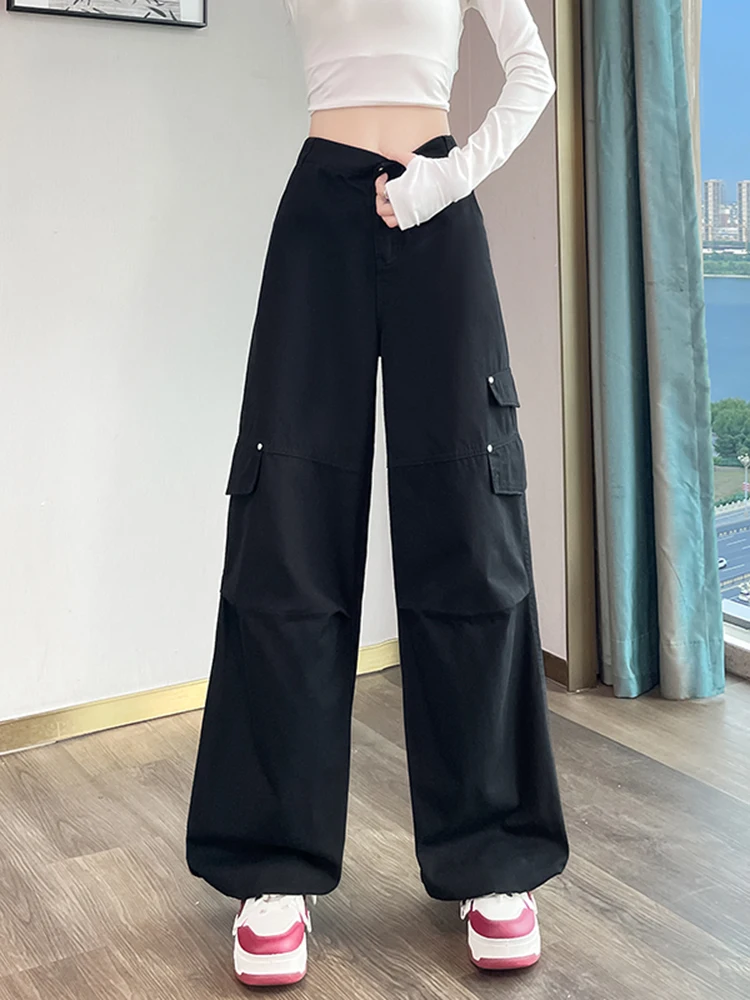 Bla Workwear Sle Wide Leg Pants Women's Loose Nine Points Multi ket Straight Casual Trousers Autumn Winter New Arrival
Bla Workwear Sle Wide Leg Pants Women's Loose Nine Points Multi ket Straight Casual Trousers Autumn Winter New Arrival