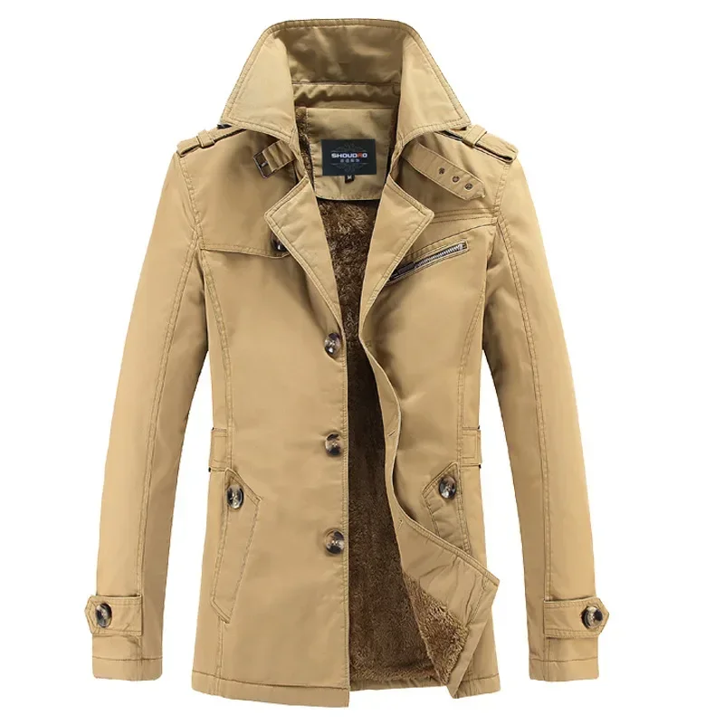 Hot Sell Men Long Winter Jackets Slim Fit Warm Trench Coats Business Casual Jackets High Quality Men Cotton Button Jackets
Hot Sell Men Long Winter Jackets Slim Fit Warm Trench Coats Business Casual Jackets High Quality Men Cotton Button Jackets