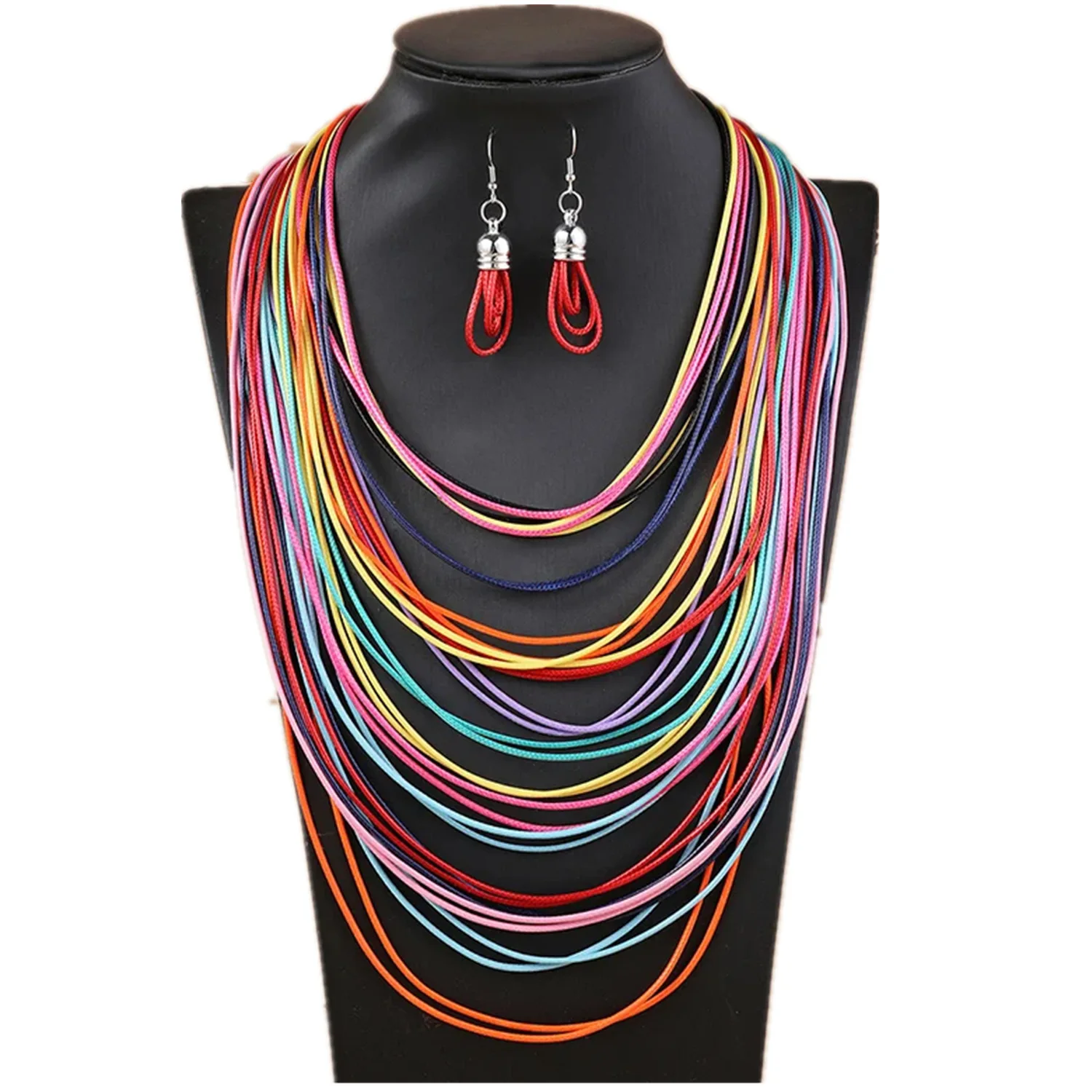 Wax rope multi-layer tassel necklace set sweater chain magnet buckle foreign trade jewelry necklace
Wax rope multi-layer tassel necklace set sweater chain magnet buckle foreign trade jewelry necklace