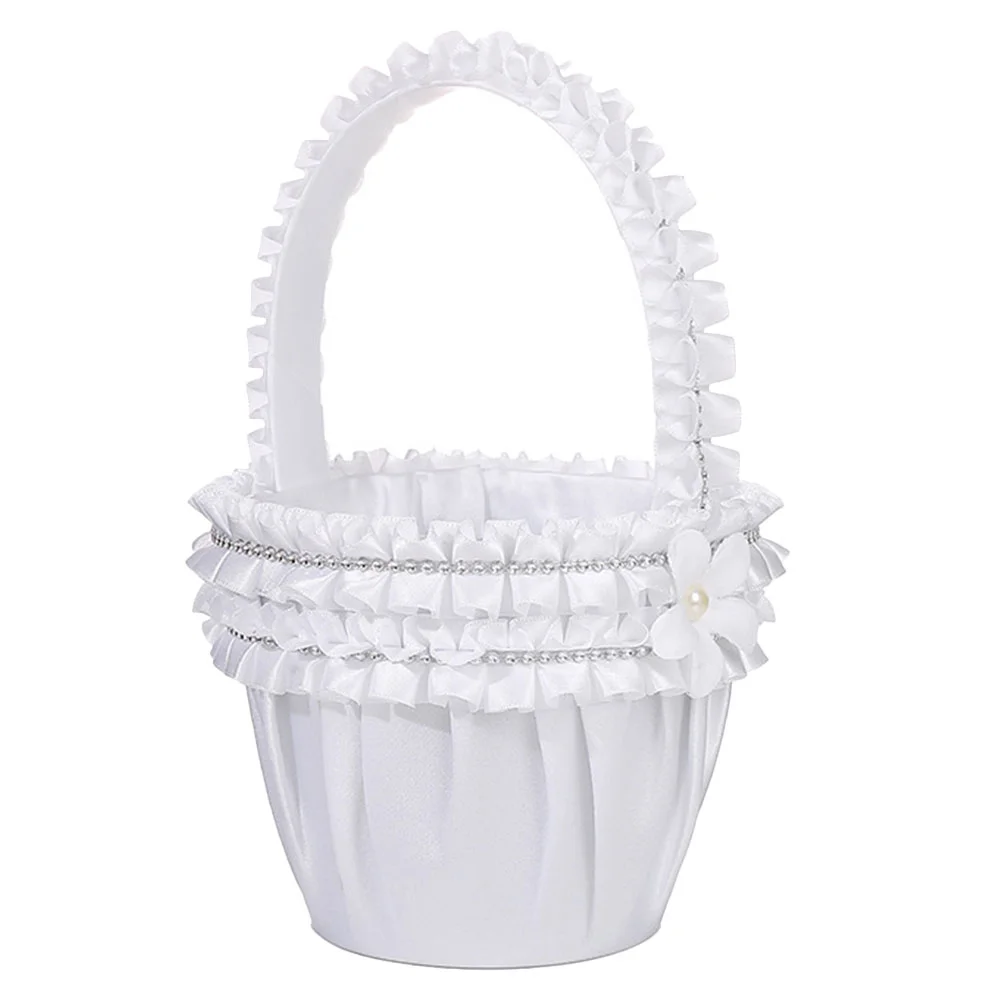 Pearl Wedding Flower Basket Gift Container Girl Pearls Supplies Holder Lace White Bride
Pearl Wedding Flower Basket Gift Container Girl Pearls Supplies Holder Lace White Bride