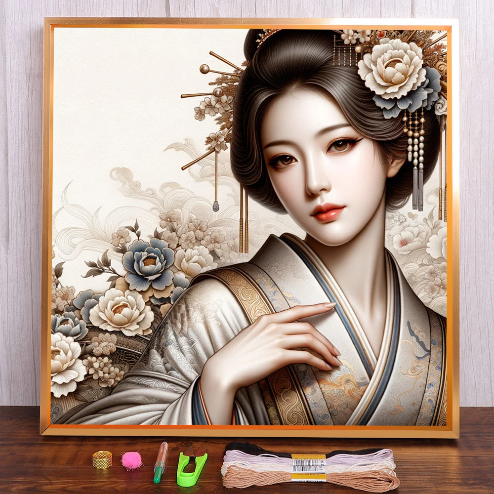 Portrait Japanese Girl Printed Fabric Cross Stitch Patterns Embroidery Sewing Handiwork Craft Hobby Different Room Decor Gift
Portrait Japanese Girl Printed Fabric Cross Stitch Patterns Embroidery Sewing Handiwork Craft Hobby Different Room Decor Gift