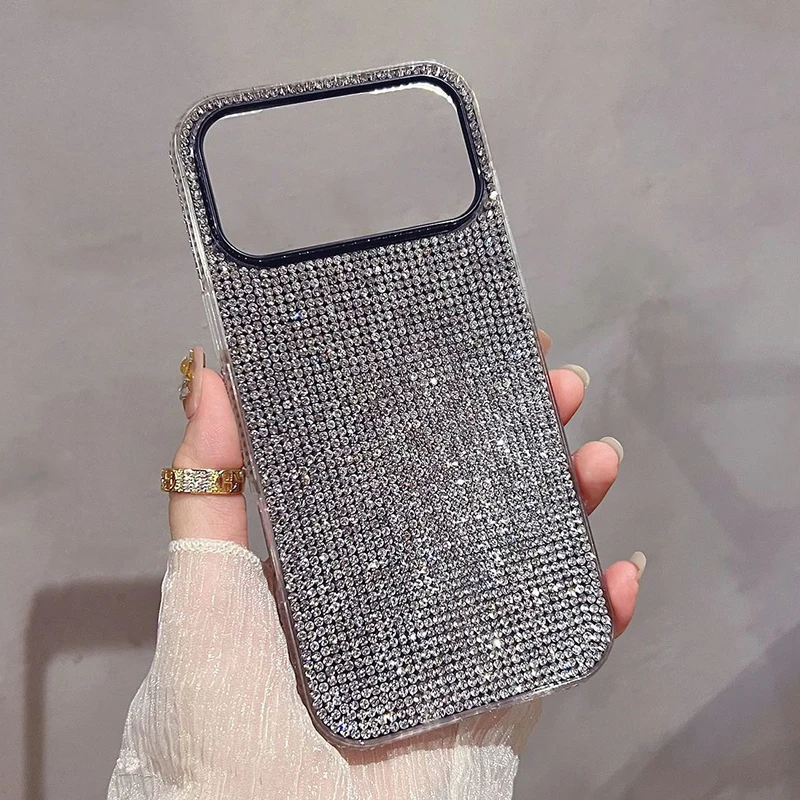 For iPhone 17 Pro Max Case Luxury Diamond Phone Case for iPhone 17 Pro 16 15 14 13 12 Case Glitter Silver Funda Protective Cover
For iPhone 17 Pro Max Case Luxury Diamond Phone Case for iPhone 17 Pro 16 15 14 13 12 Case Glitter Silver Funda Protective Cover