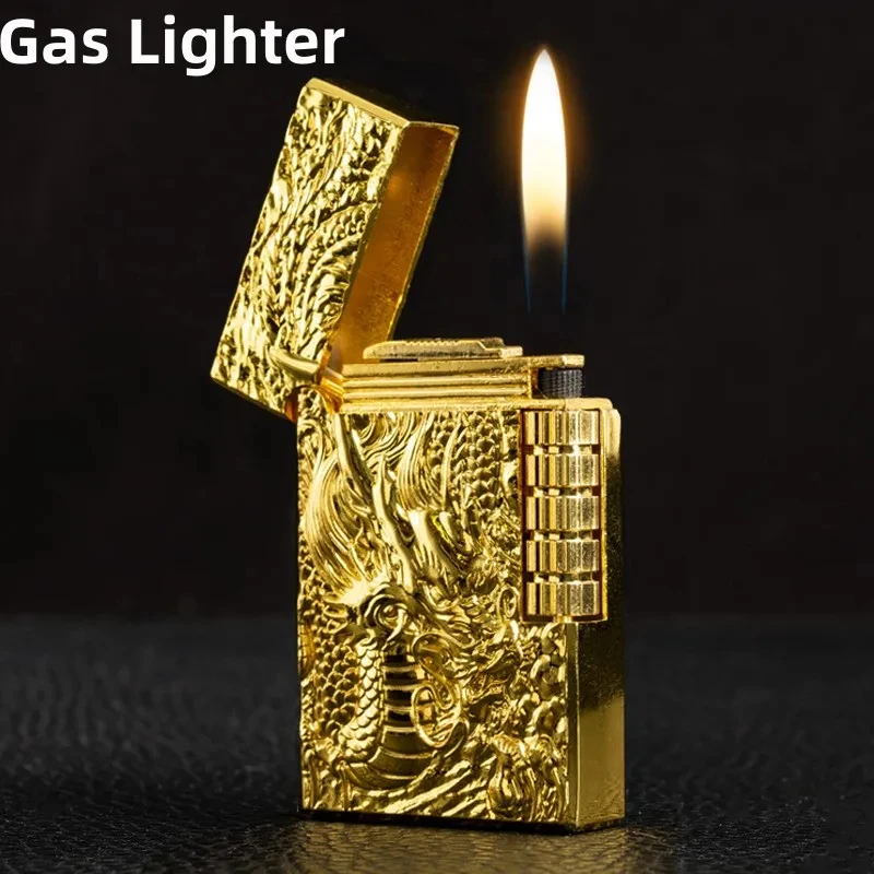 2023 Popular Dragon Metal Relief Butane Gas High Fire Lighter Portable Outdoor Windproof Cigar Lighter Candle Gift for Men
2023 Popular Dragon Metal Relief Butane Gas High Fire Lighter Portable Outdoor Windproof Cigar Lighter Candle Gift for Men