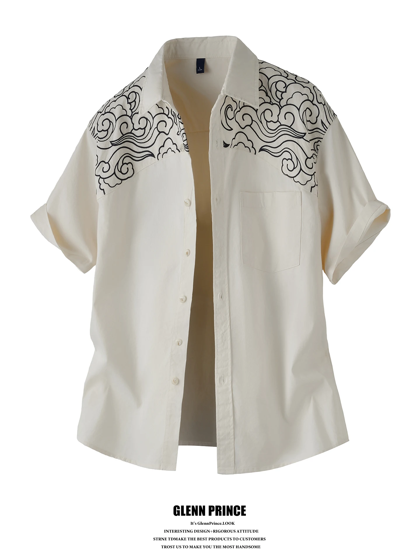 GPstudio Chinese Style Cloud Pattern Embroidery Short Sleeve Casual Shirt Men's Summer Loose Fit Breathable Cotton Shirt
GPstudio Chinese Style Cloud Pattern Embroidery Short Sleeve Casual Shirt Men's Summer Loose Fit Breathable Cotton Shirt
