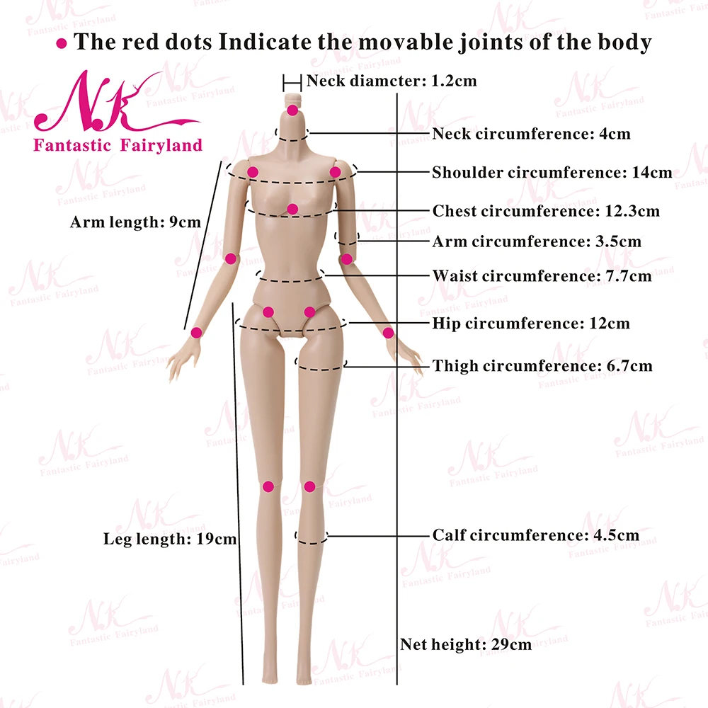 11.5 Inch Doll Body 12 Jointed Movable Nude For 1/6 BJD Dolls Figure Body European Fashion Doll Accessories Kids DIY Toy Gifts
11.5 Inch Doll Body 12 Jointed Movable Nude For 1/6 BJD Dolls Figure Body European Fashion Doll Accessories Kids DIY Toy Gifts