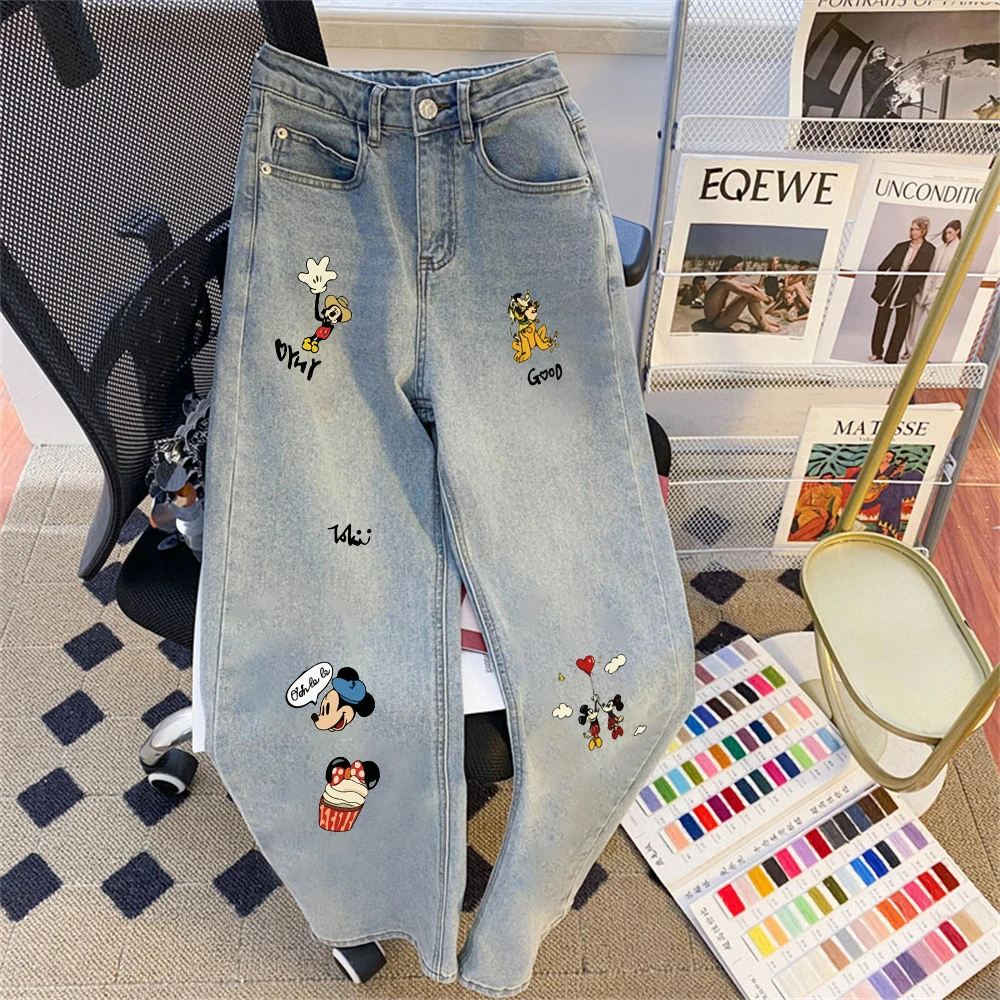 Retro American Washed Cartoon Print Loose Jeans Unisex Summer High Fashion Sensation Versatile Long Pants Casual Style
Retro American Washed Cartoon Print Loose Jeans Unisex Summer High Fashion Sensation Versatile Long Pants Casual Style