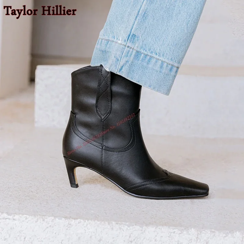Black Genuine Leather Embroidered Ankle Boots Pointed Low Heel Slip-On Short Boots Elegant First Layer Cowhide Fashion Boots
Black Genuine Leather Embroidered Ankle Boots Pointed Low Heel Slip-On Short Boots Elegant First Layer Cowhide Fashion Boots