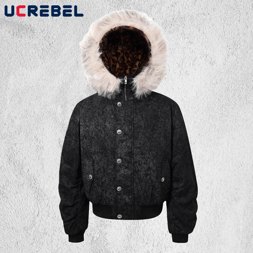 Leopard Patchwork Quilted Jacket Mens Button Decoration Retro High Street Winter Thick Long Sleeve Hooded Outerwear Man
Leopard Patchwork Quilted Jacket Mens Button Decoration Retro High Street Winter Thick Long Sleeve Hooded Outerwear Man