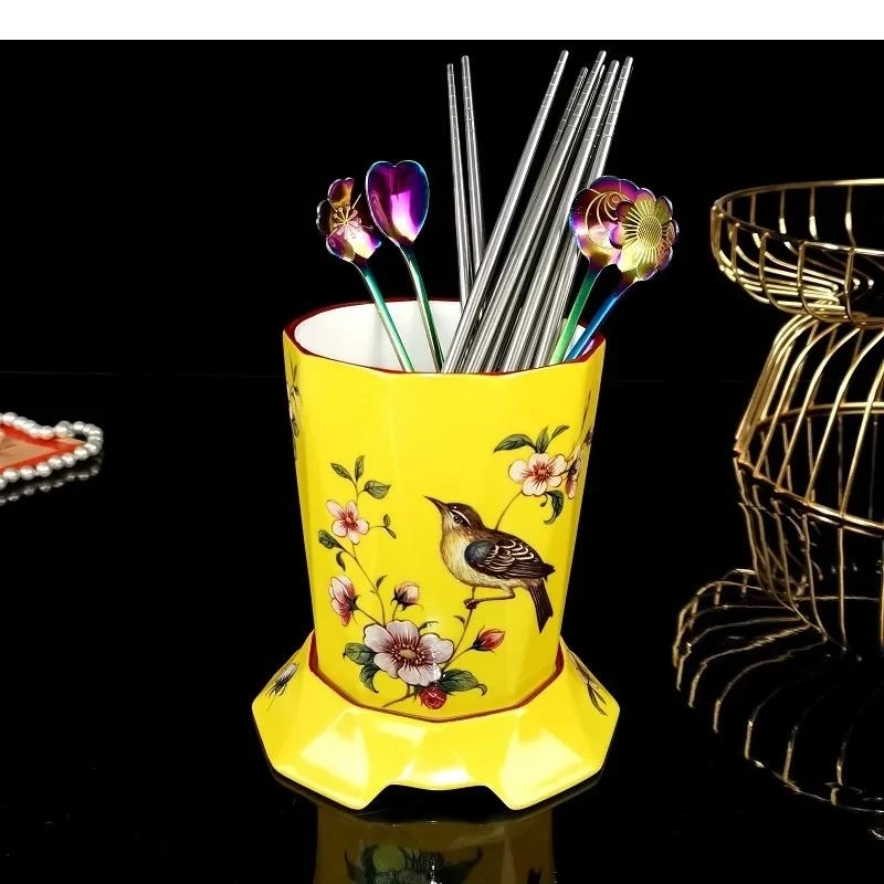 American Retro Ceramic Chopsticks Tube Rack Home Kitchen Drain Box Knife Fork Spoon Storage Tableware
American Retro Ceramic Chopsticks Tube Rack Home Kitchen Drain Box Knife Fork Spoon Storage Tableware