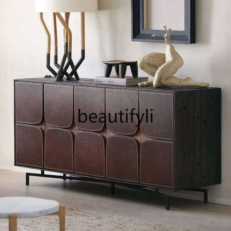 French solid wood dining side cabinet Italian retro black peach and beard tea cabinet, TV cabinet, living room locker
French solid wood dining side cabinet Italian retro black peach and beard tea cabinet, TV cabinet, living room locker