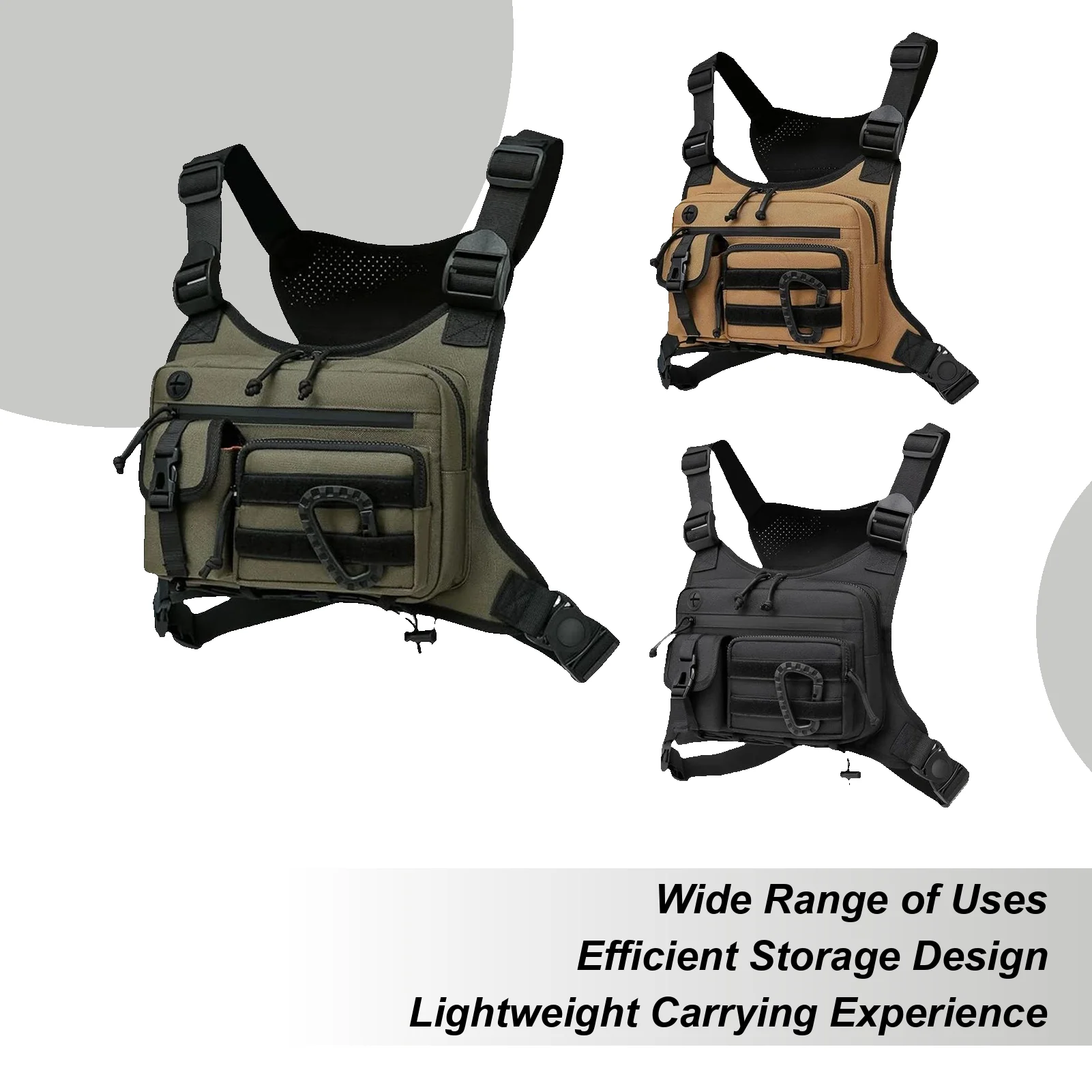 Регулируемая спортивная сумка-жилет, водонепроницаемая, легкая, многофункциональная нагрудная сумка, многофункциональная сумка-жилет из ткани Оксфорд для бега
Регулируемая спортивная сумка-жилет, водонепроницаемая, легкая, многофункциональная нагрудная сумка, многофункциональная сумка-жилет из ткани Оксфорд для бега