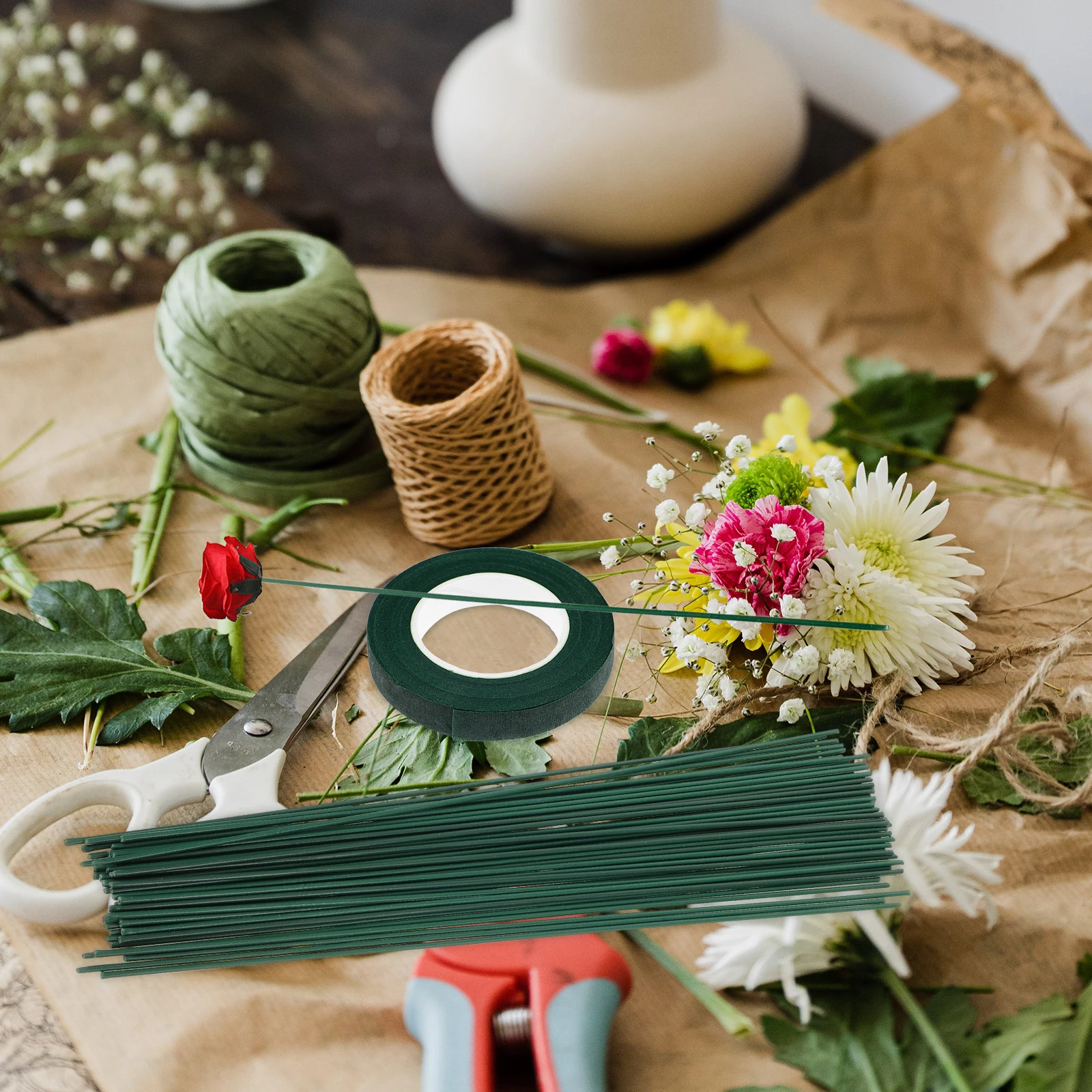 Floral Tape Bouquet Green Stem Make Wrap Green Fine Wire Craft Supplies Flower Wire For Crafts Arrangement Decorative
Floral Tape Bouquet Green Stem Make Wrap Green Fine Wire Craft Supplies Flower Wire For Crafts Arrangement Decorative