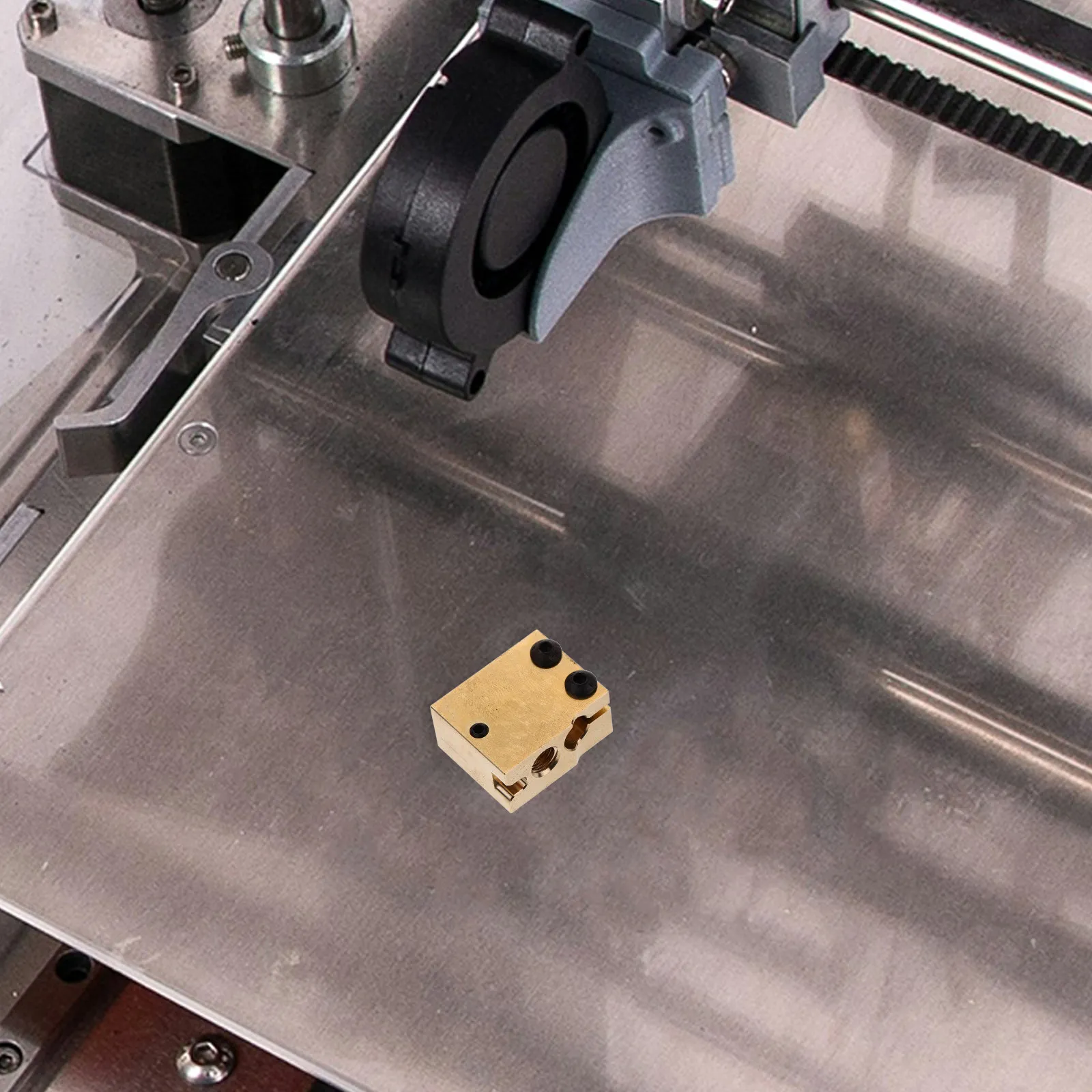 Zinc Alloy Copper Hotend Heating Block for 3D Printer Fast Precise Printing Enhanced Durability Easy Installation Compatible