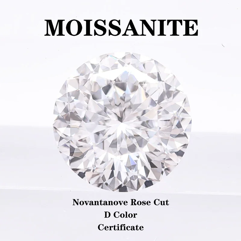Moissanite Stone Round Shape Novantanove Rose Cut VVS1 D Color DIY Charms Ring Necklace Earrings Main Materials with Certificate
Moissanite Stone Round Shape Novantanove Rose Cut VVS1 D Color DIY Charms Ring Necklace Earrings Main Materials with Certificate