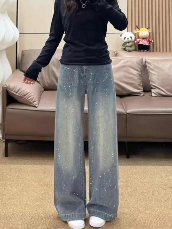 High Waist Straight Leg Retro Skinny Jeans Women's plus Size Pear Shape Body Slimming Floor-Length Pants Spring New Style
High Waist Straight Leg Retro Skinny Jeans Women's plus Size Pear Shape Body Slimming Floor-Length Pants Spring New Style