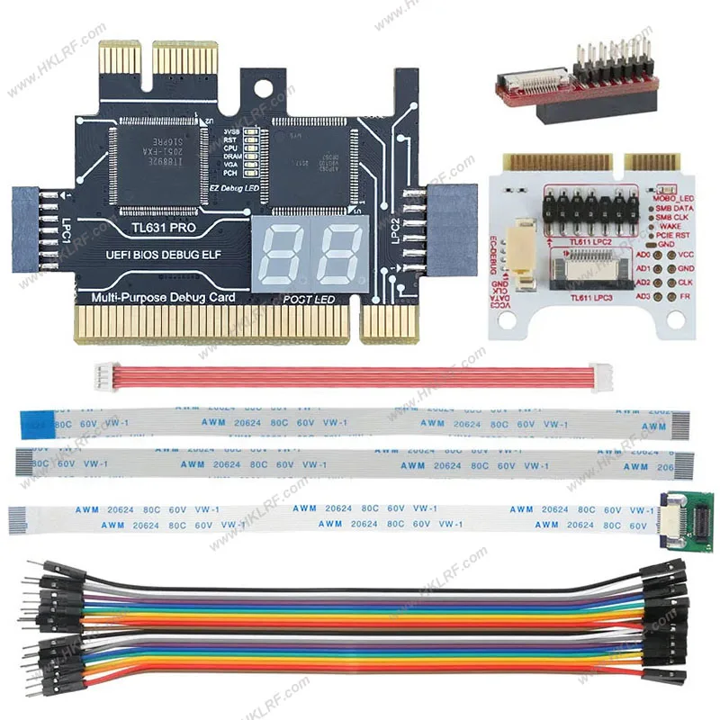 TL631-Pro Diagnosis Card + MINI PCI-E + A-DEBUG Desktop PCI Mainboard PCI-e Notebook Debugging Card PC LPC Debug
TL631-Pro Diagnosis Card + MINI PCI-E + A-DEBUG Desktop PCI Mainboard PCI-e Notebook Debugging Card PC LPC Debug