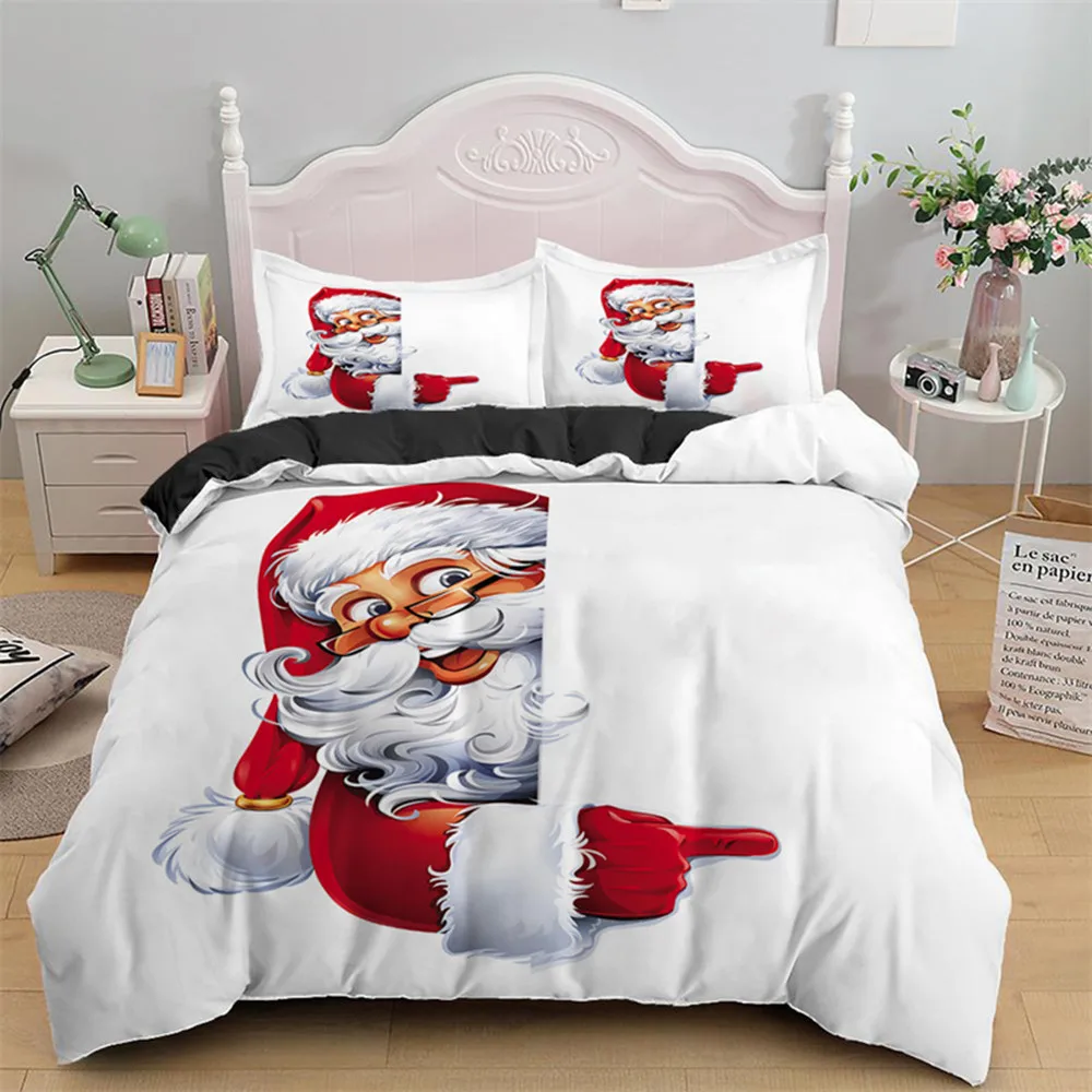 Cartoon Funny Santa Claus Pattern Duvet Cover King Queen Size for Kids Boys Girls Christmas Decor Gifts Deer Print Quilt Cover
Cartoon Funny Santa Claus Pattern Duvet Cover King Queen Size for Kids Boys Girls Christmas Decor Gifts Deer Print Quilt Cover